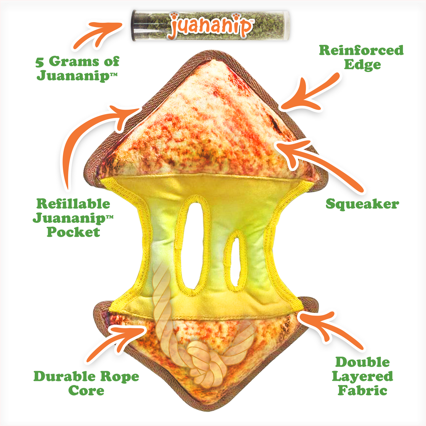Tuffer Chewer Refillable Grilled Cheese Toy