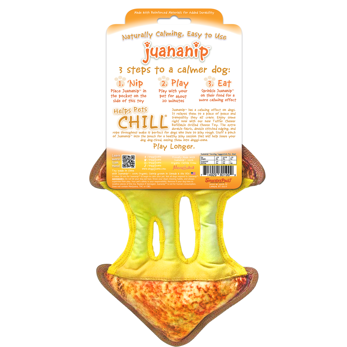 Tuffer Chewer Refillable Grilled Cheese Toy