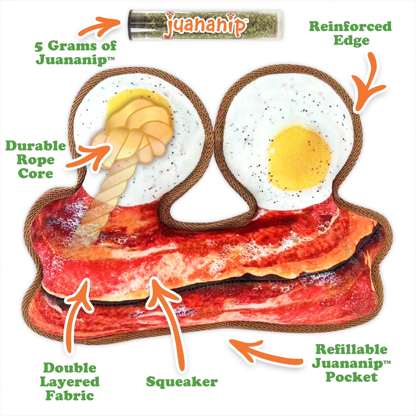 Tuffer Chewer Game Day Duo Bundle - Eggs and Bacon