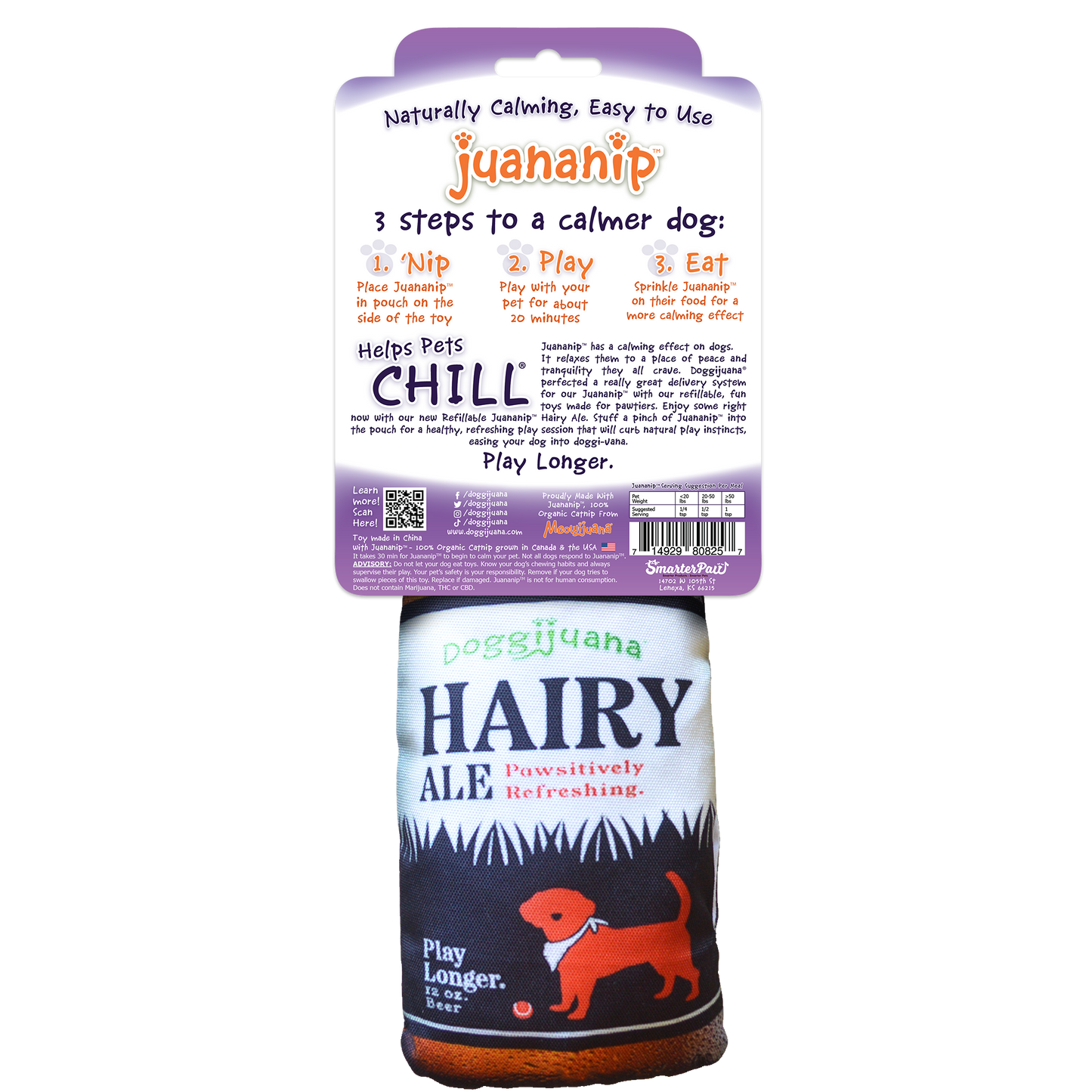 Get The Pawty Started Refillable Hairy Ale Toy