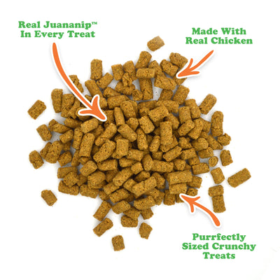 Visual of calming ingredients catnip and valerian root used in Doggijuana treats, explaining their soothing effects for stressed dogs.