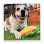 Dog happily playing with the Doggijuana Tuffer Chewer taco toy, showing excitement and enjoying its interactive features.